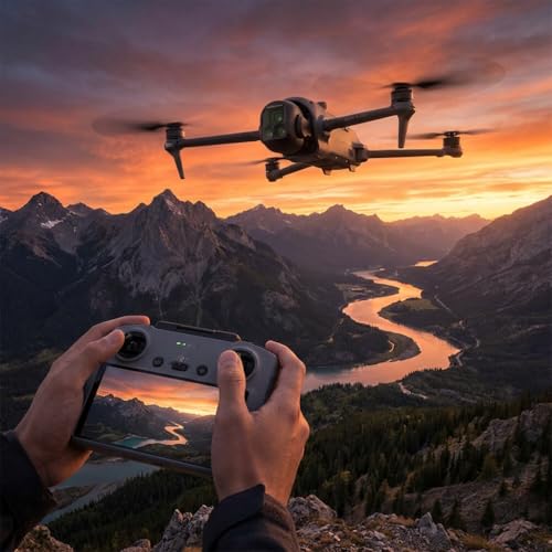 DJI Mavic 4 Pro Drone Bundle Professional Aerial Camera | Cinematic Video | Advanced Obstacle Avoidance| Intelligent Flight Modes | Long Flight Performance + 64GB Card + BackPack + More (12 Pcs) - style: Mavic 4 Pro