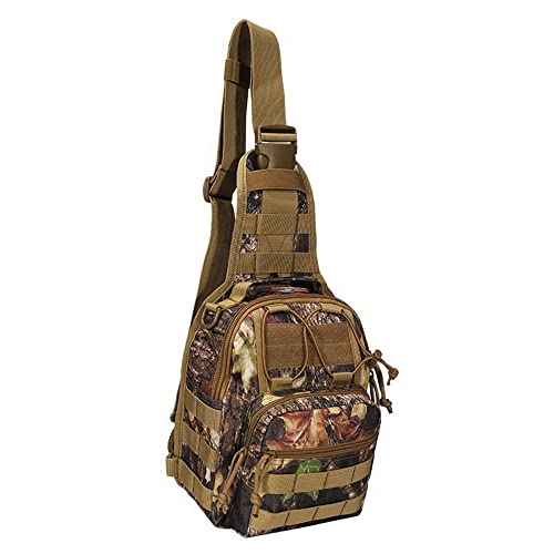 Outdoor Sports Hiking Sling Bag Shoulder Pack Camouflage Tactical Molle Combat Chest Bag - color: Tree