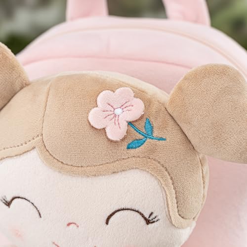 Gloveleya Toddler Backpack Baby Girl Gift Plush Bag Diaper Bag Plush Printed Sakura Backpack - color: A012 Printed Sakura Backpack, size: 9 inches