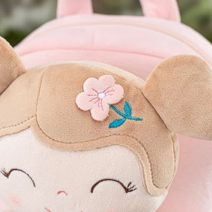 Gloveleya Toddler Backpack Baby Girl Gift Plush Bag Diaper Bag Plush Printed Sakura Backpack - color: A012 Printed Sakura Backpack, size: 9 inches