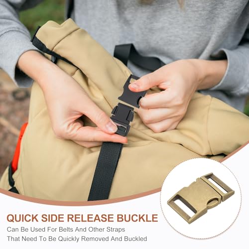 PATIKIL Quick Side Release Buckle, Metal Buckles Replacement No Sewing Snaps Clips Clasps - color: Bronze, size: 1 Inch