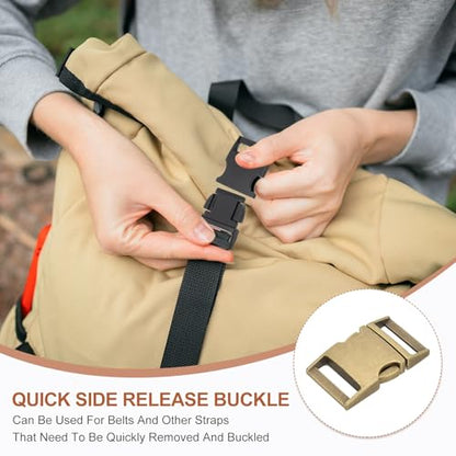 PATIKIL Quick Side Release Buckle, Metal Buckles Replacement No Sewing Snaps Clips Clasps - color: Bronze, size: 1 Inch