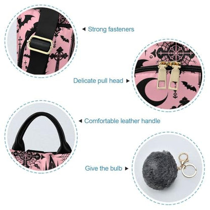 Women Backpack Purse Black Gothic Moon Spider Webs and Bats Backpack for Women Anti-theft Shoulder Bag Carry On Backpack Lightweight Rucksack Fashion Travel Ladies Bags - color: Bats I8897