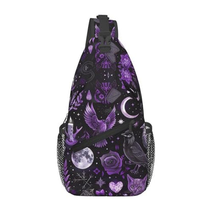 Gothic Witchcraft Outdoor Crossbody Shoulder Bag For Unisex Young Adult Hiking Bicycling - color: 11