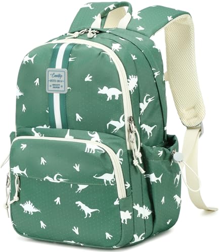 CAMTOP Preschool Backpack for Kids Boys Girls Toddler Backpack Kindergarten School Bookbags for Age 3-8 (Green Dinosaur) - color: Green Dinosaur