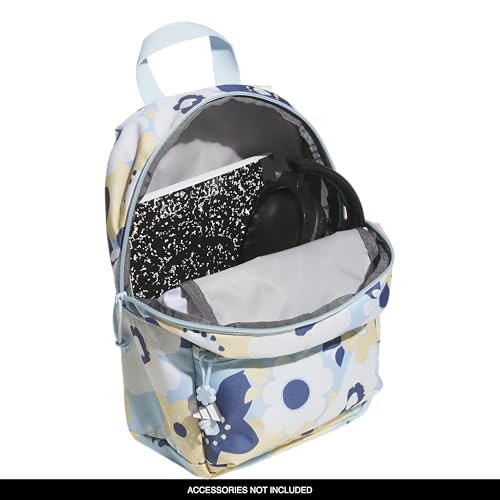 adidas Kids Gotta-Have-It Mini Backpack – School Bag for Girls and Boys, 10L, Big Floral Ice Blue/Ice Blue, OSFA - color: Big Floral Ice Blue/Ice Blue