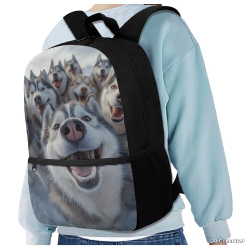 Dog Backpack for Kids Girls Backpack with Lunch Box Pencil Case and Water Bottle Holder Set 4 Pieces Cute Backpacks for Teen Girls Back to School Bags with Adjustable Straps - color: Dog