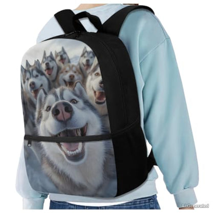 Dog Backpack for Kids Girls Backpack with Lunch Box Pencil Case and Water Bottle Holder Set 4 Pieces Cute Backpacks for Teen Girls Back to School Bags with Adjustable Straps - color: Dog