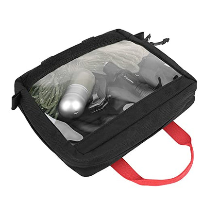 KRYDEX Clear Top Insert Bag with Hook Panel Tactical Packing Cube Travel Organizer Bag (Large) - color: Large