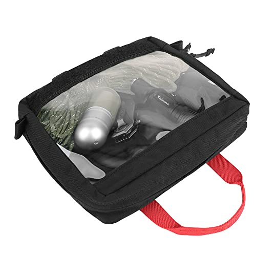 KRYDEX Clear Top Insert Bag with Hook Panel Tactical Packing Cube Travel Organizer Bag (Large) - color: Large