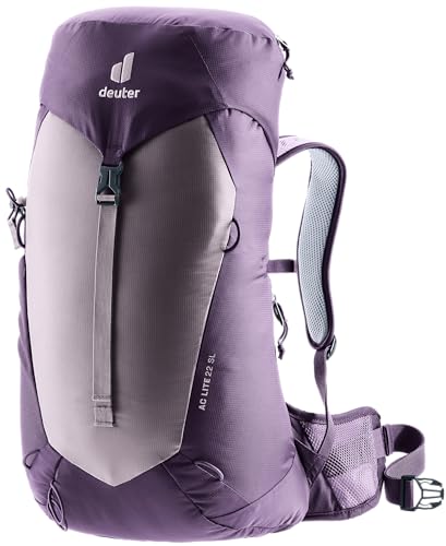 Deuter AC Lite 22L SL Hiking & Daypack Backpack with Narrow Fit, Steel Frame & Superior Breathability - Lavender-Purple - color: Lavender-purple, size: 22L