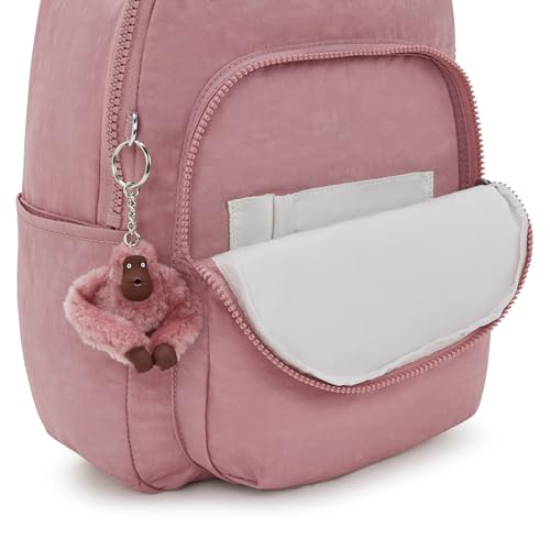 Kipling Women's Seoul Small Tablet Backpack, Durable, Padded Shoulder Straps with Tablet Sleeve - color: Flouncy Pink, size: Medium