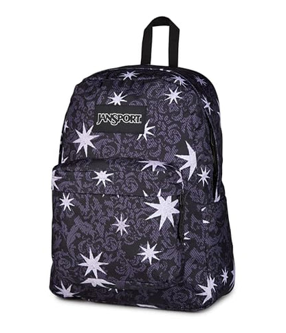 JanSport SuperBreak Plus Backpack with Padded 15-inch Laptop Sleeve and Integrated Bottle Pocket - Spacious and Durable Daypack for Work and Travel, Castle Tapesty Black/Charcoal/Silver - color: Castle Tapesty Black/Charcoal/Silver