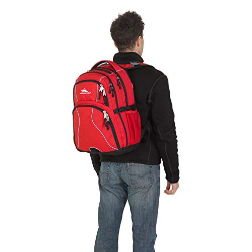 High Sierra Swerve Laptop Backpack, Crimson/Black, One Size - color: Crimson/Black