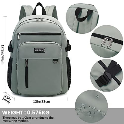 MIRLEWAIY Classical School Backpack Lightweight Bookbag Casual Daypack Travel Work Bag For Teenagers College Girls boys - color: Green