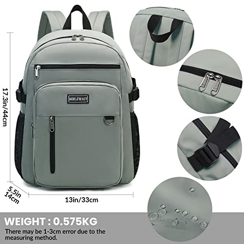 MIRLEWAIY Classical School Backpack Lightweight Bookbag Casual Daypack Travel Work Bag For Teenagers College Girls boys - color: Green