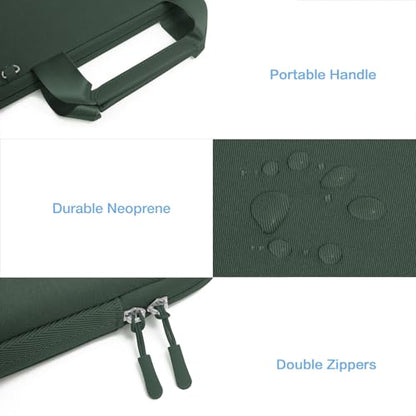 MOSISO Laptop Case 13 inch, Laptop Sleeve Bag Compatible with MacBook Neo 13 / Air M5 M4 M3 M2 M1 2026-2018 / Pro M2 M1, Neoprene Carrying Computer Bag with Handle&Detachable Small Case, Emerald Green - color: Emerald Green, size: 13 inch