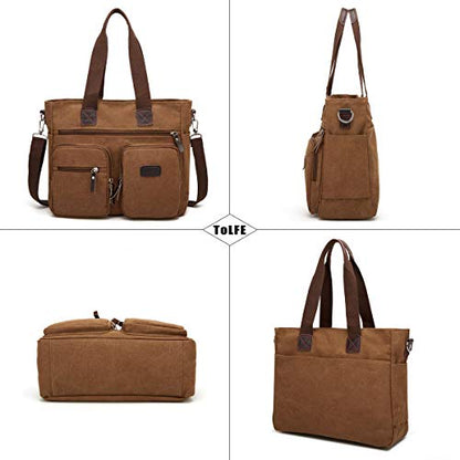 ToLFE Women Top Handle Satchel Handbags Shoulder Bag Messenger Tote Bag Purse Crossbody Bag Travel Work Tote Bag - color: New-blue, size: Double handles with 9.1" drop