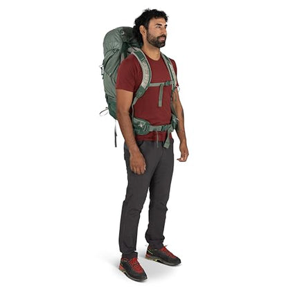 Osprey Stratos 44L Men's Hiking Backpack - Lightweight Backpacking Pack with Waterproof Raincover - Camping Bag, Pine Leaf - color: Pine Leaf, style: 44l