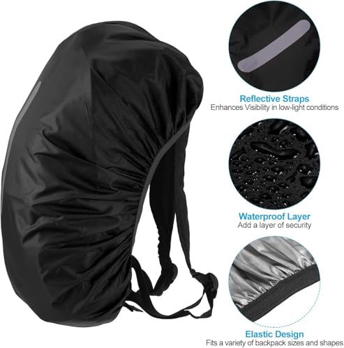 Waterproof Backpack Rain Cover,Reflective Strip Protective Cover For Outdoor Night Activities,Dust And Rain Protection(Green)