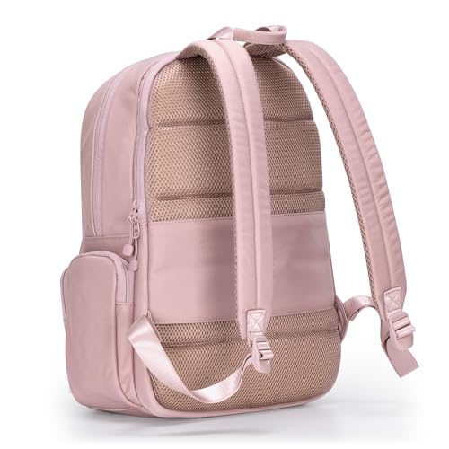Traveler's Choice Iria 20L Backpack for Women, Water Resistant Travel Bag Daypack, Work, College, Business, Commuter, Dusty Pink, Carry-on Laptop Backpack - color: Dusty Pink
