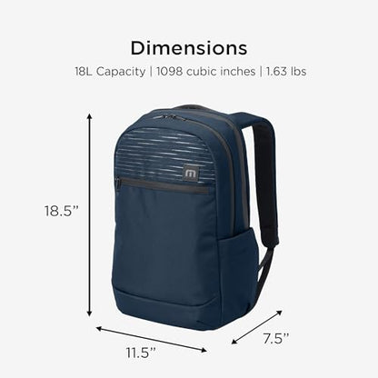 TravisMathew Approach Backpack with Laptop Sleeve, Water-Resistant Everyday Bag for Work, Travel & Hiking, River Blue Navy - color: River Blue Navy