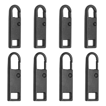 uxcell 8Pcs Zipper Pull Replacement, Metal Zipper Handle Mend Fixer Tab Repair for Luggage Suitcase Backpack Jacket Bags Boots Coat Handbags, (Black, 2 Size) - color: Black, size: Small/Medium