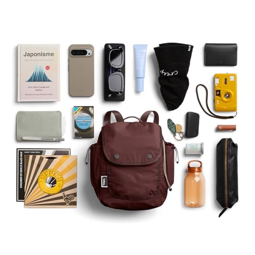 Bellroy Cinch Minipack (lightweight 9 liter backpack with external organization and adjustable shoulder straps) - Burgundy - color: Burgundy