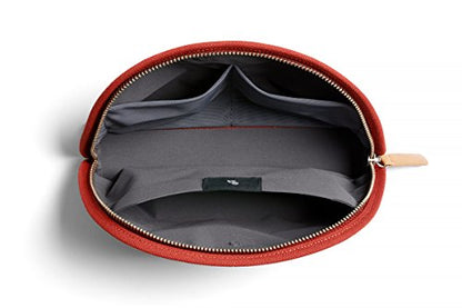 Bellroy Classic Pouch, Everyday kit, Leather and Woven Fabric (pens, Cables, Cosmetics, Personal Items) - color: Red Ochre