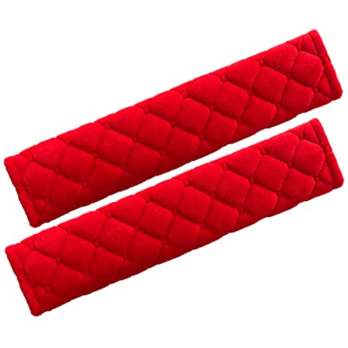 MIRKOO Car Seat Belt Cover Pad, 2-Pack Soft Car Safety Seat Belt Strap Shoulder Pad for Adults and Children, Suitable for Car Seat Belt, Backpack, Shoulder Bag, Laptop Computer Bag