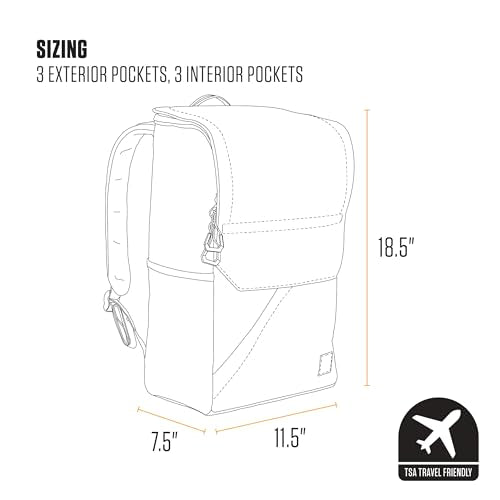 Carhartt 21L Top-Load Backpack, Durable Water Resistant Coated Canvas Base W/ 17" Laptop Sleeve, Black - color: Black
