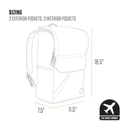 Carhartt 21L Top-Load Backpack, Durable Water Resistant Coated Canvas Base W/ 17" Laptop Sleeve, Carhartt Brown - color: Carhartt Brown