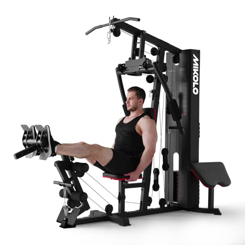 Mikolo Home Gym, Workout Station with 150LBS Weight Stack, Multifunctional Home Gym Equipment, Exercise Equipment for Full Body Strength Training - style: Mikolo Multifunctional Home Gym ProStation
