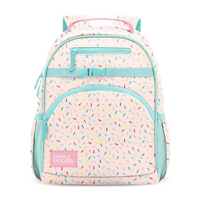 Simple Modern Medium Toddler Backpack for School Girls and Boys | Kindergarten Elementary Kids Backpack | Fletcher Collection | Kids - 15" tall | Confetti - color: -Confetti, style: Kids Medium