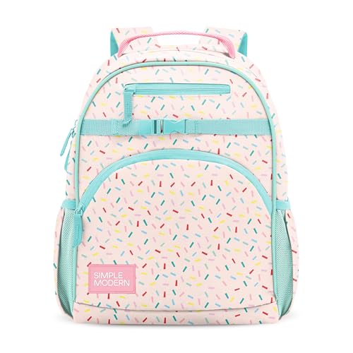 Simple Modern Medium Toddler Backpack for School Girls and Boys | Kindergarten Elementary Kids Backpack | Fletcher Collection | Kids - 15" tall | Confetti - color: -Confetti, style: Kids Medium