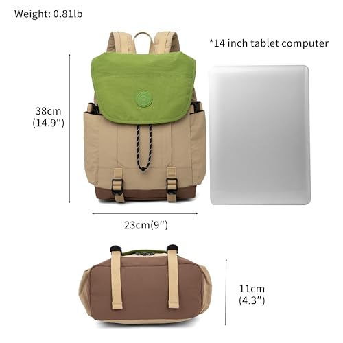 HUARIPOLYOutdoor backpack, lightweight waterproof casual daily bag, multifunctional travel drawstring bag - color: Khaki