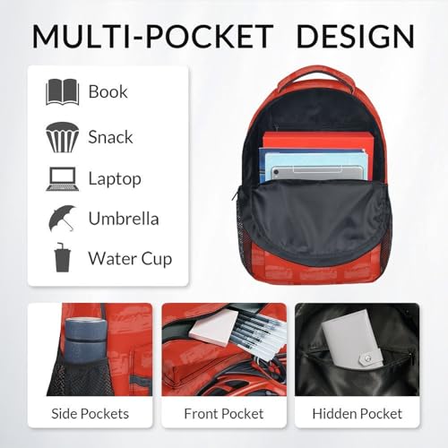 Backpack Set for Kids - Car Backpacks for Boys, 17 Inch Durable Toddler School Bookbag with Lunch Box and Pencil Case - color: Style-3