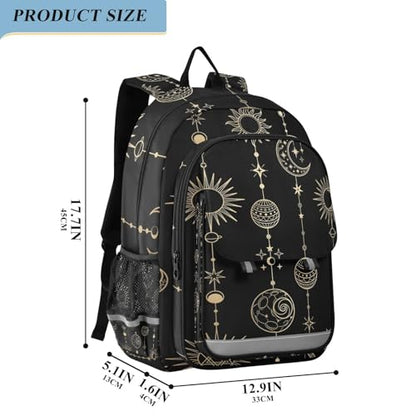 ALAZA Sun Moon Stars Witch Laptop Backpack Purse for Women Men Travel Bag Casual Daypack with Compartment & Multiple Pockets - color: Star