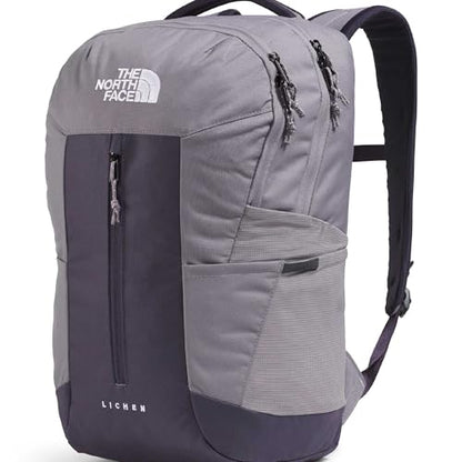 The North Face Lichen Daypack - Everyday Commuter Backpack, Laptop Sleeve, Water Bottle Pockets, Center Front Pouch, Transcendent Grey/Endless Dusk, One Size - color: Transcendent Grey/Endless Dusk