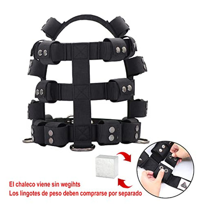 Dog Harness for Small Medium Large Dogs No Pull, Dog Weighted Vest, Tactical Dog Harness for Pit Bulls with Pockets (Adjustable Weight) - Weight Loss, Exercise, Walking, Muscle - size: Size S/Dog's Waist 23.5"-28.5"