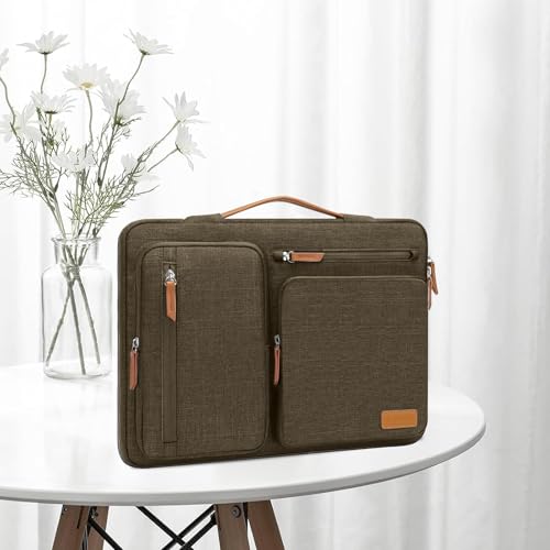 MOSISO 360 Protective Laptop Case 13 inch, 13 inch Laptop Sleeve Compatible with MacBook Air M5 M4 M3 M2 M1 2026-2018/Neo/Pro M2 M1, Side Open Carrying Case with 4 Zipper Pockets&Handle,Carob Brown - color: Carob Brown, size: 13 inch