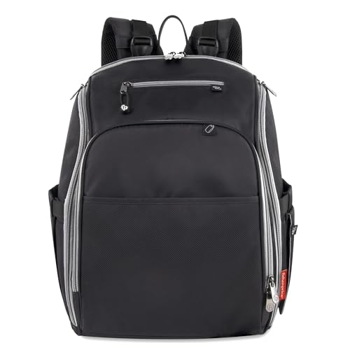 Fisher-Price Fastfinder 3 Piece Set Diaper Bag Backpack for Moms & Dads with Changing Pad and Wipes Pocket