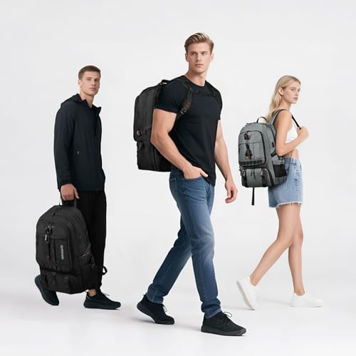 Travel Backpack 35L TSA Approved Carry on Backpack with Shoe Compartment & Wet/Dry Separation, Laptop Bag Fits 18.4 Inch Computer, Water Resistant Backpack for Men Women, Black - color: Standard Black
