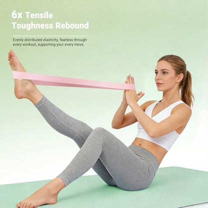Resistance Bands for Working Out 2-Pack Elastic Exercise Bands for Strength Training, Stretching, Workout; Resistance Loop Exercise Bands Home Gym Equipment for Women Men Pilates Yoga