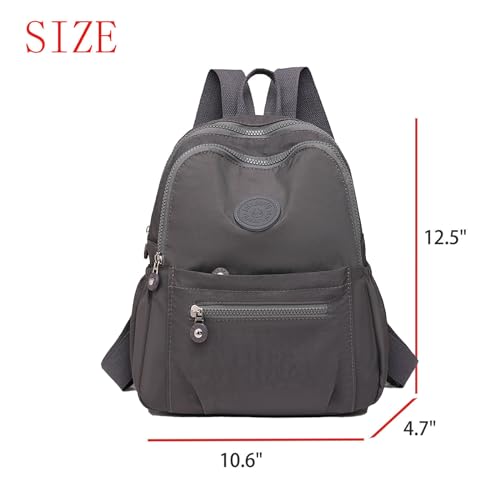 Simple Casual Solid Color Lightweight College Work Backpack Anti Theft Travel Backpack Daypack for Women (Grey) - color: Grey