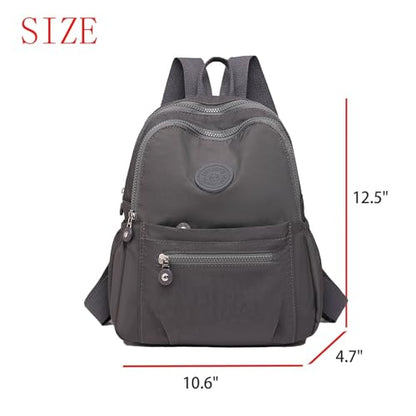 Simple Casual Solid Color Lightweight College Work Backpack Anti Theft Travel Backpack Daypack for Women (Grey) - color: Grey