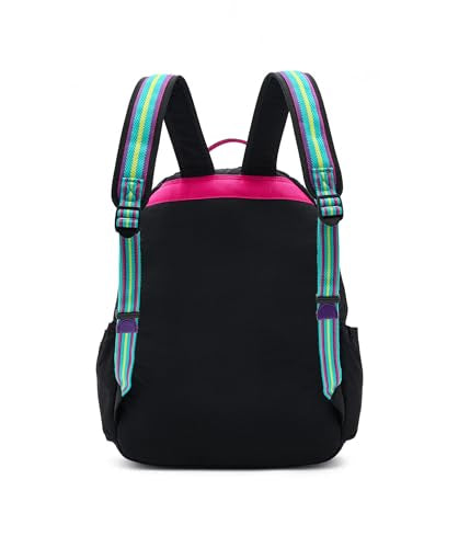 Kipling Women's Seoul Fc 15" Laptop Backpack, Durable, Roomy with Padded Shoulder Straps, Built-In Protective Sleeve - color: Black Fun C, size: 13.75''L x 17.25''H x 8''D