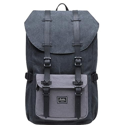 KAUKKO Laptop Outdoor Backpack Traveling Daypack Hiking Rucksack Large Capacity Bag Fits 15.6" (E5-1BG-NEW) - color: 5-1-blackgrey-new