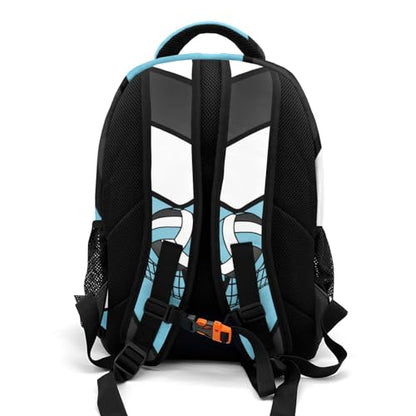 Volleyball Light Blue Black Shoulder Backpack Bag for Sports Travelling Hiking Camping - color: Muilti 17