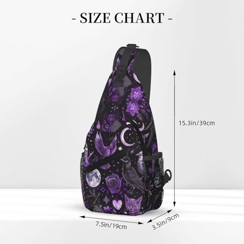 Gothic Witchcraft Outdoor Crossbody Shoulder Bag For Unisex Young Adult Hiking Bicycling - color: 11